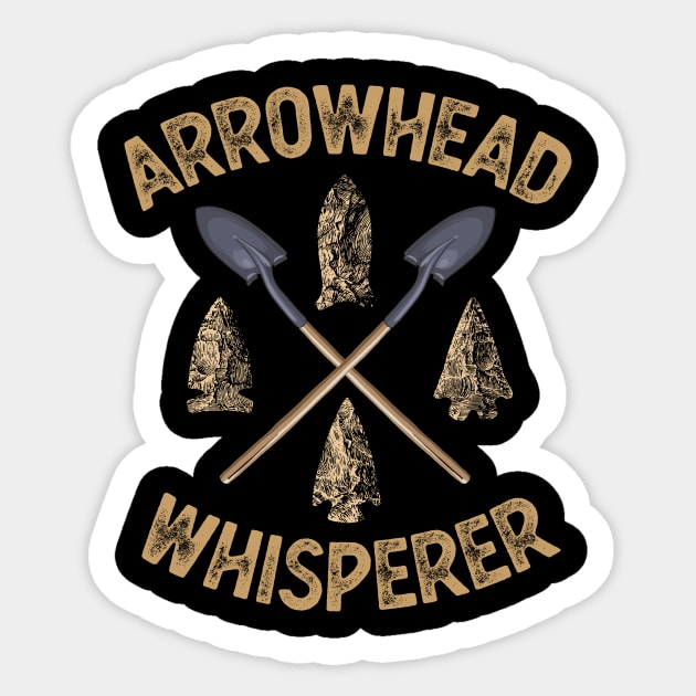 Funny Arrowhead Whisperer Vintage Look Gifts Sticker by MarkusShirts